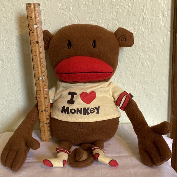 Vintage I LOVE MONKEY Plush From DISCOVERY KIT By Suzanne Kaufman -Plush Only - Picture 4 of 8